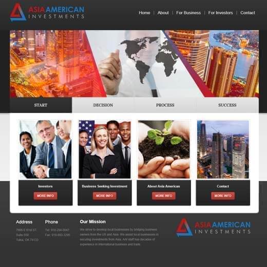 Tulsa Web Design - Asia American Investments Tulsa Web Design - Asia American Investments