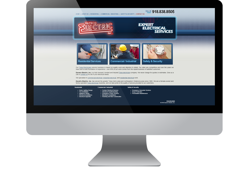 Tulsa Web Design - Daveco Electric Tulsa Web Design - Daveco Electric