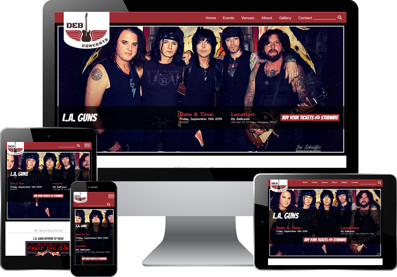 Broken Arrow Web Design - DEB Concerts