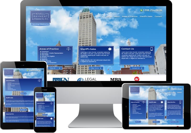 Tulsa Web Design - Kivell, Rayment & Francis, P.C. Tulsa Web Design - Kivell, Rayment & Francis, P.C.