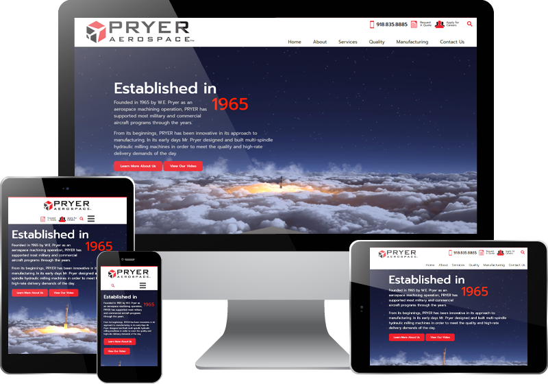 Tulsa Web Design - Pryer Aerospace
