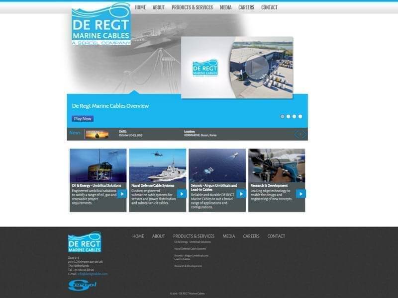 Tulsa Web Design - De Regt Marine Cables Tulsa Web Design - De Regt Marine Cables